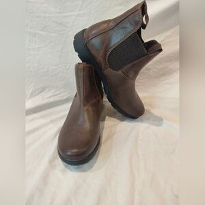 Women's Camden Rock Elegant Brown Leather Heeled Boots Sz 9.5
